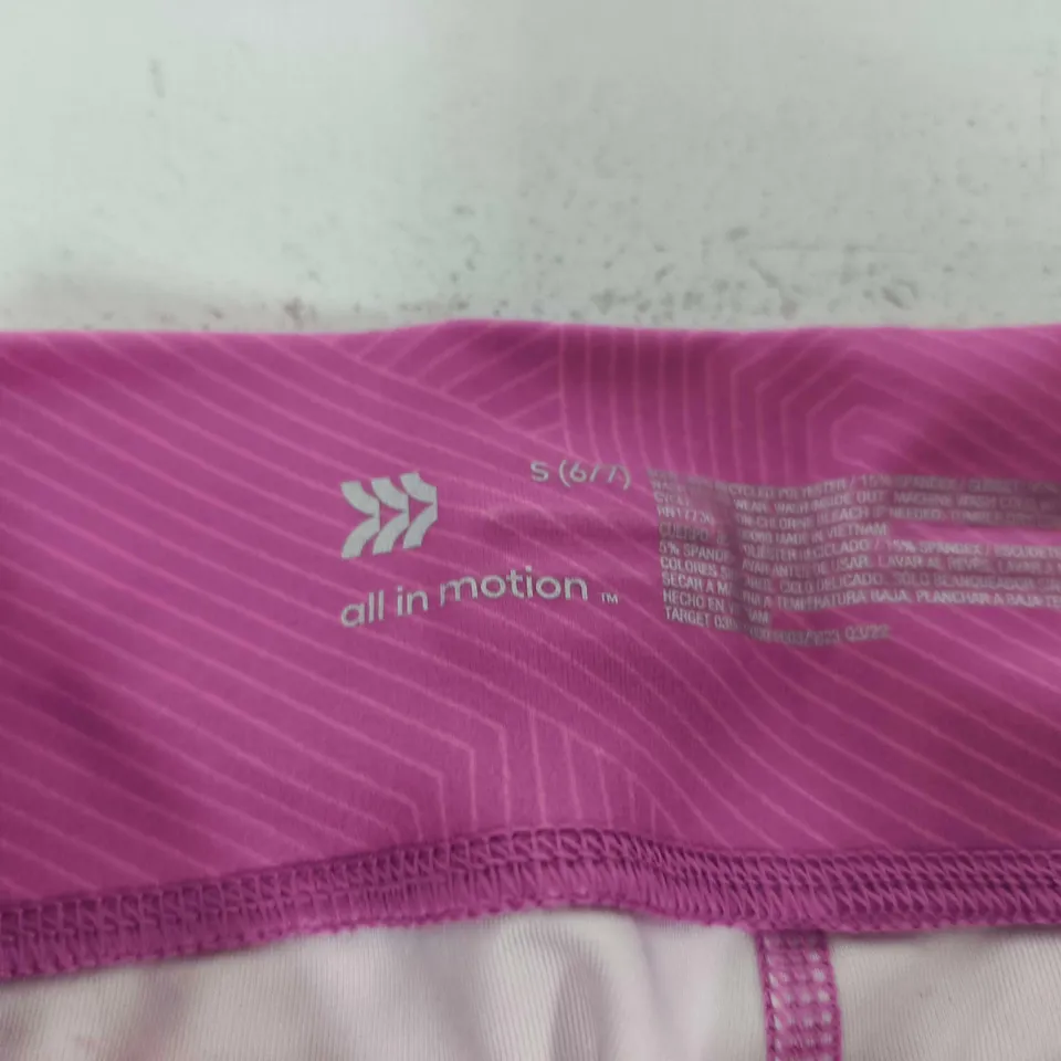 ALL IN MOTION GIRLS' LEGGINGS – PINK, UK 6-7 (S 6/7)