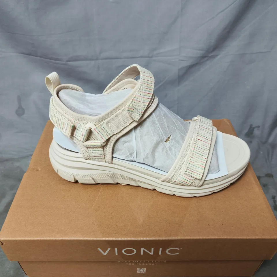 VIONIC SANDALS – BEIGE STRAPPY SANDALS UK SIZE 6