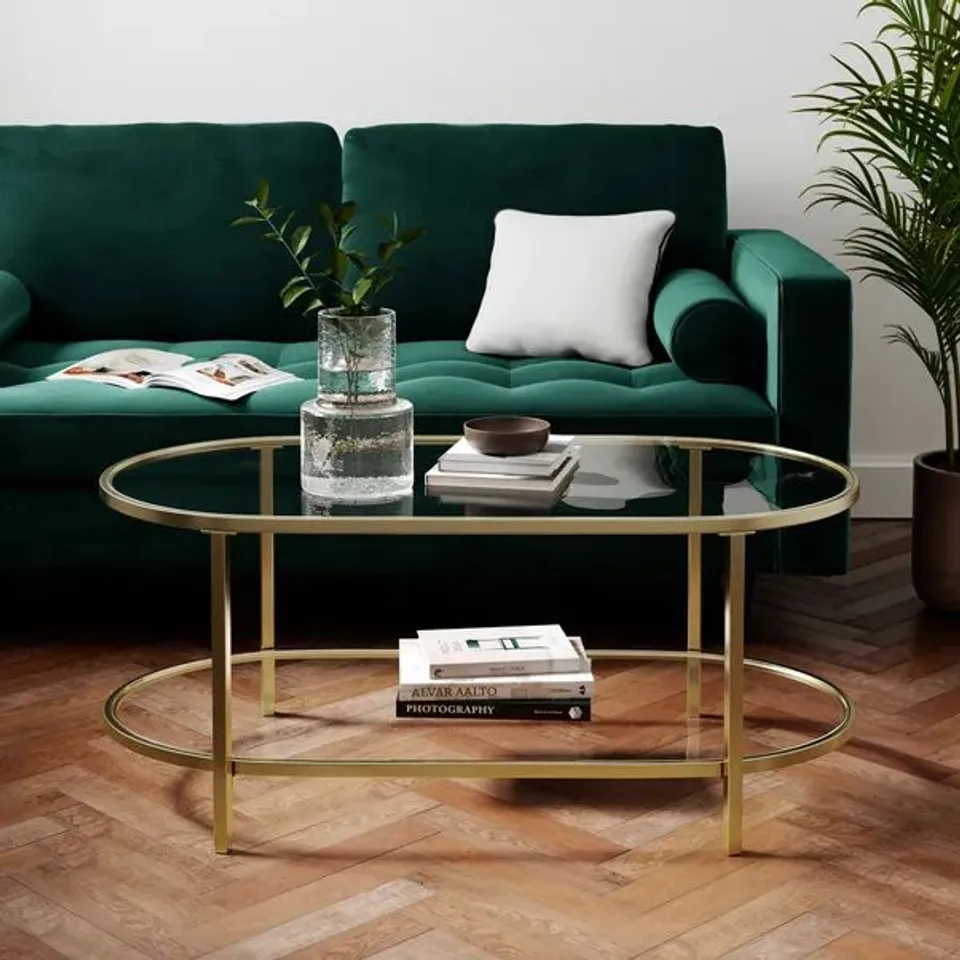 BOXED SOFIA COFFEE TABLE - GOLD (1 BOX)