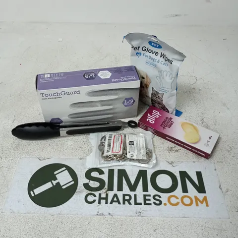 APPROXIMATELY 12 ASSORTED HOUSEHOLD ITEMS TO INCLUDE TOUCHGUARD GLOVES, PET GLOVE WIPES, AIR UP MANGO-PASSIONFRUIT, ETC