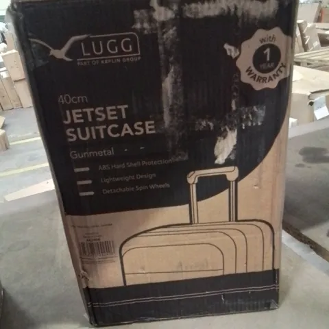 UNBOXED KEPLIN LUGG 40CM JETSET SUITCASE GUNMETAL COLOUR 