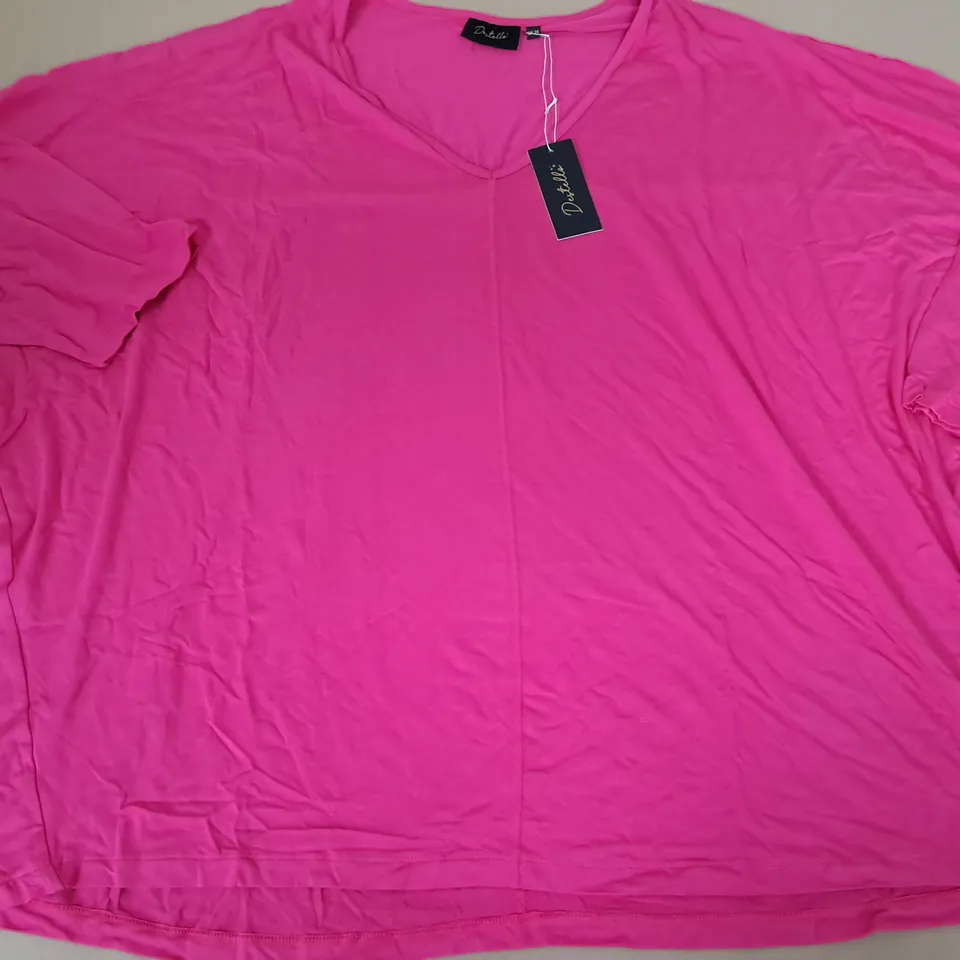 LOT OF 3 BRAND NEW DESTELLO V-NECK MODAL PINK TOPS - UK 24