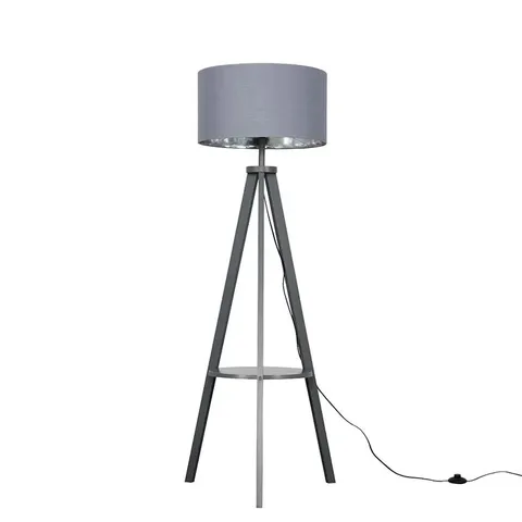 LSAY 149CM TRIPOD FLOOR LAMP BASE IN GREY - 1 BOX