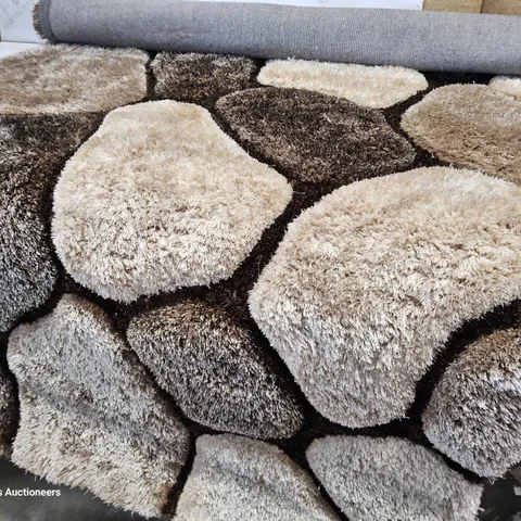 DREW HAND TUFTED BEIGE/BROWN RUG 120 × 170