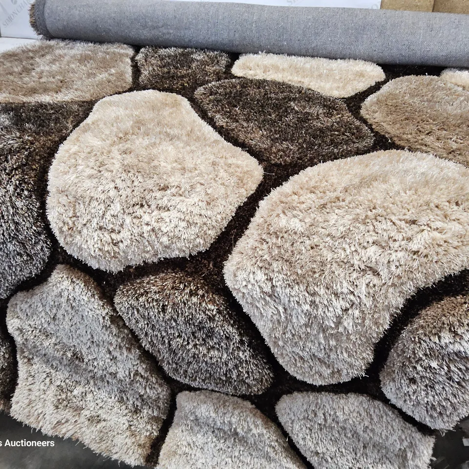 DREW HAND TUFTED BEIGE/BROWN RUG 120 × 170