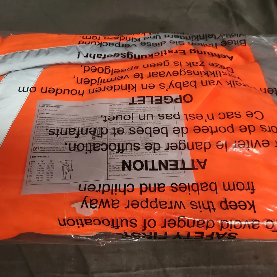 HIGH-VISIBILITY SAFETY JACKET ORANGE/NAVY, SIZE XL (HV-314)