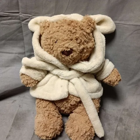 JELLYCAT LONDON TEDDY PLUSH IN CREAM HOODED ROBE