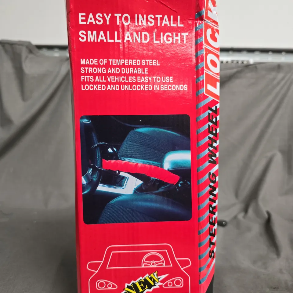 Steering Wheel Lock – Red Box (NEW)