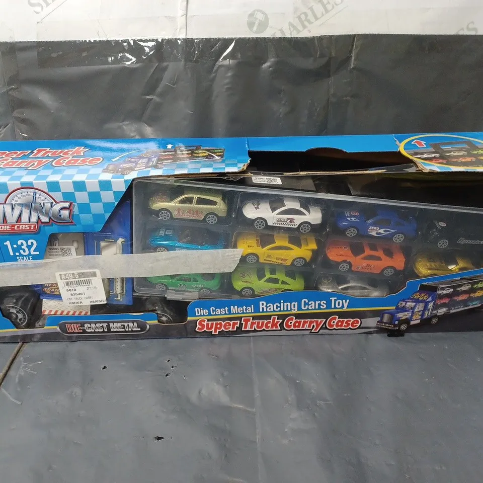 DRIVING DIE-CAST SUPER TRUCK CARRY CASE WITH CARS 