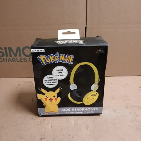 POKEMON KIDS HEADPHONES SOUND LIMITED AGES 3 - 7 BOXED