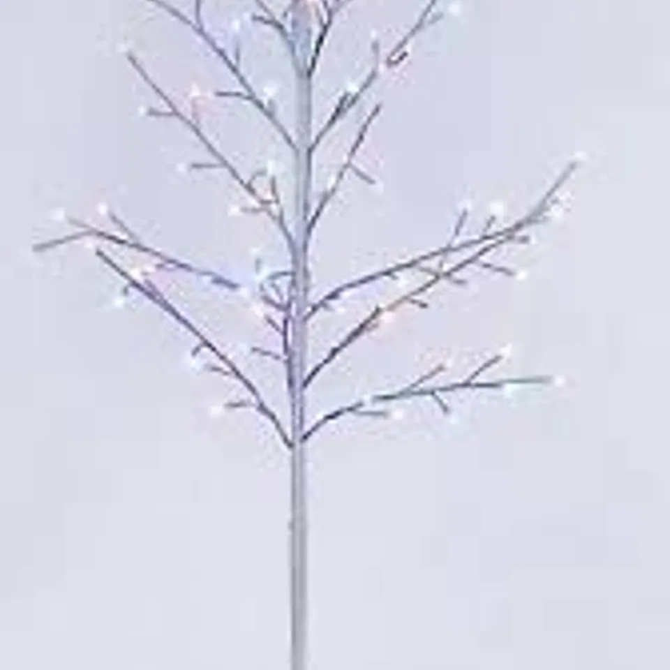 BOXED 4FT LIT FLAT WHITE TREE - MULTI PASTEL - COLLECTION ONLY
