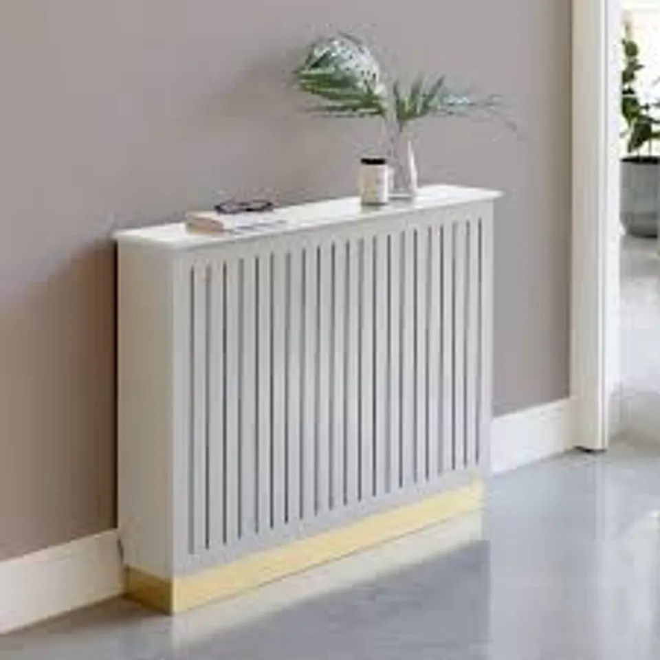 BOXED LAURA JAMES ILIANA MEDIUM RADIATOR COVER - SNOW WHITE (1 BOX)