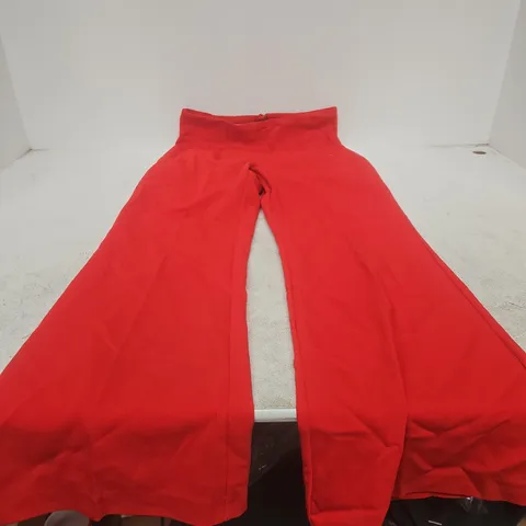 ZARA RED WIDE-LEG TROUSERS – EU/USA L, MEX 30 (MADE IN TURKEY)