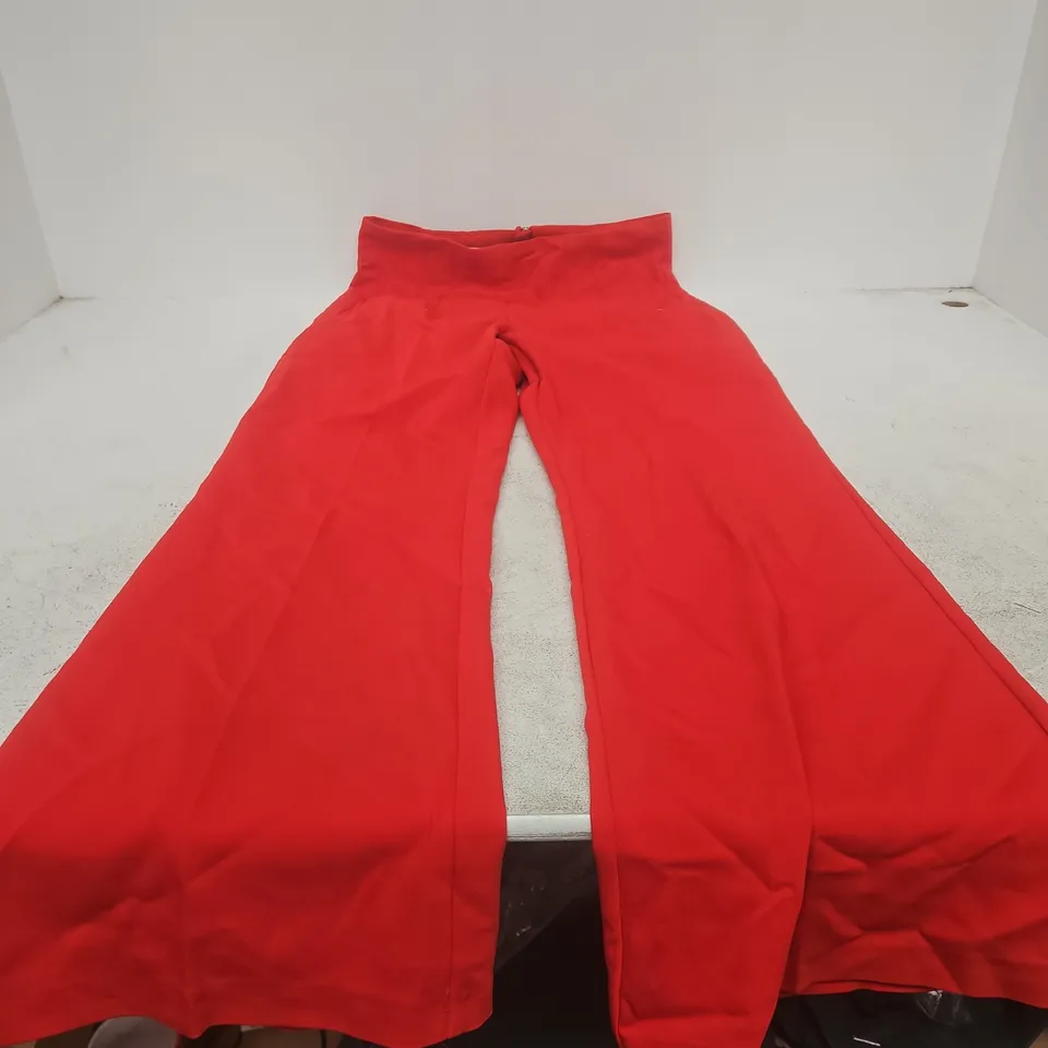 ZARA RED WIDE-LEG TROUSERS – EU/USA L, MEX 30 (MADE IN TURKEY)