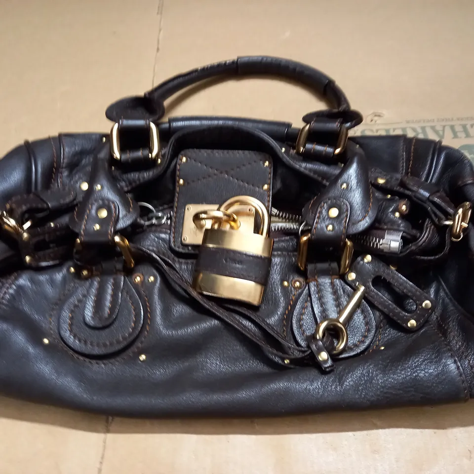 CHLOE PADDINGTON BROWN LEATHER BAG
