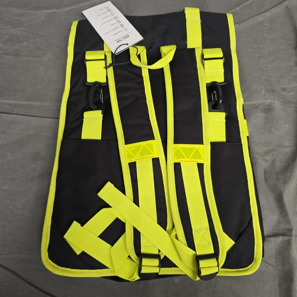 Goodordering Neon Rolltop Backpack – Black (GO-NEON-RTB-BLK)