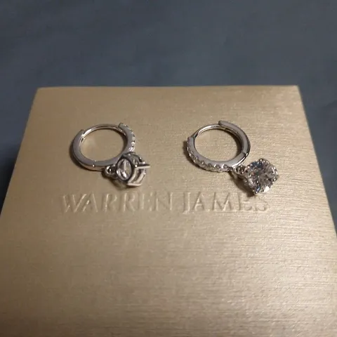 WARREN JAMES JEWELLERY – SET OF 2 HOOP EARRINGS WITH DROP CHARMS