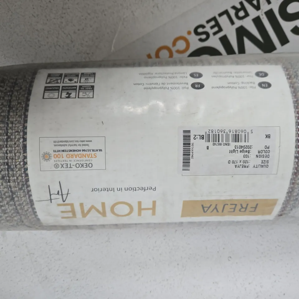 FREYA BEIGE SHAG PILE RUG – CARPET ROLL