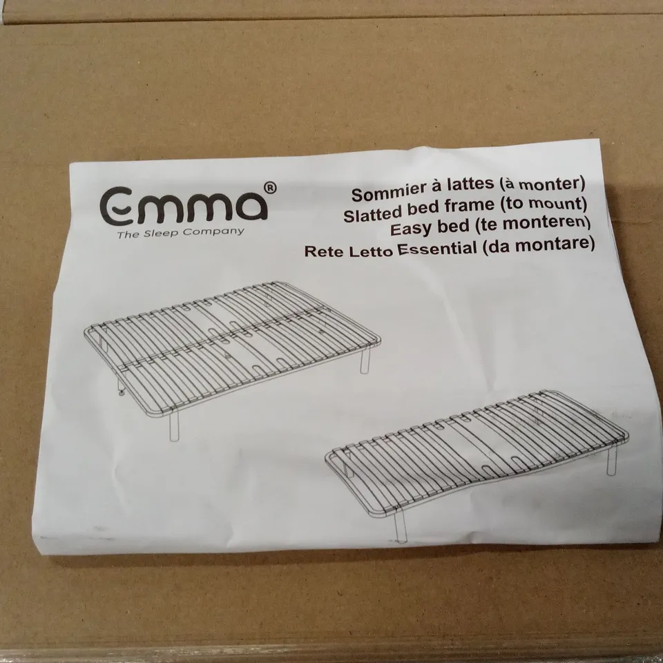 BOXED EMMA SLATTED FRAME BED - 120 x 190cm SMALL DOUBLE