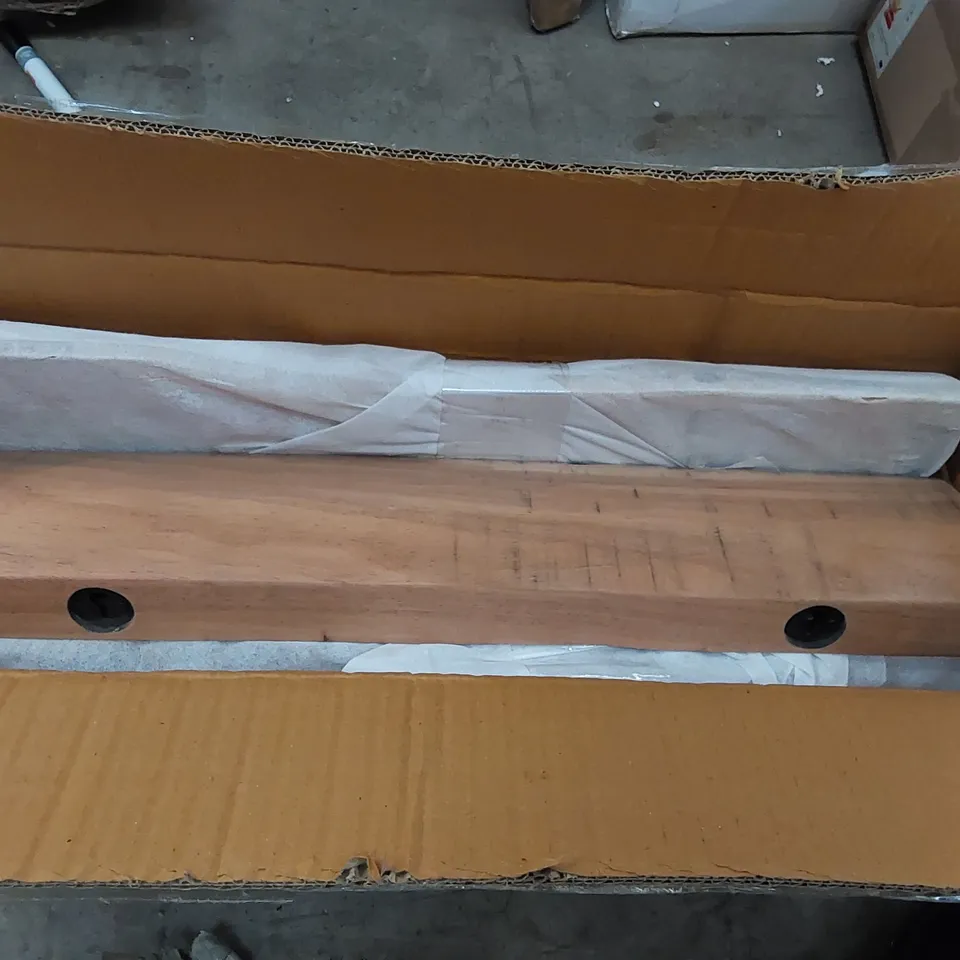 BOXED EBELING 3 PIECE ACACIA SOLID WOOD SHELF (1 BOX)