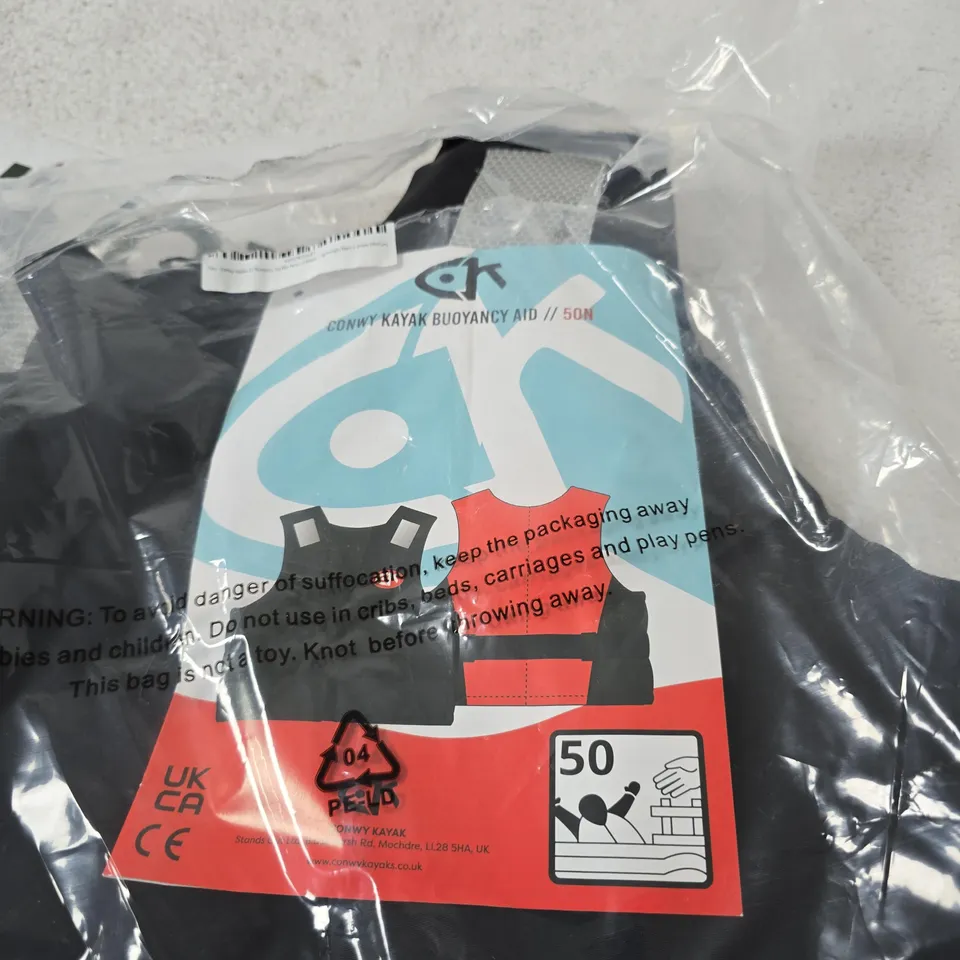 CONWY KAYAK BUOYANCY AID 50N – BLACK, UKCA MARKED