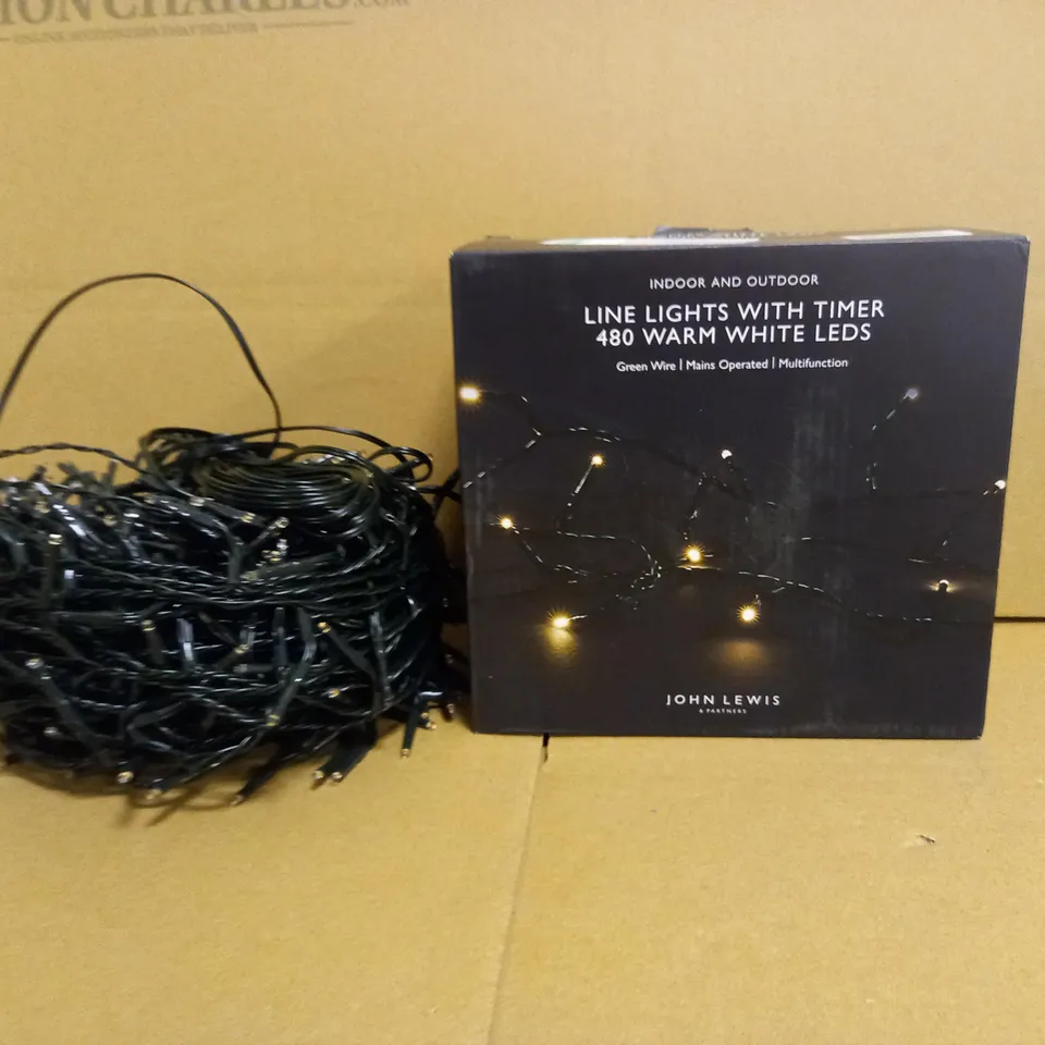 LINE LIGHTS WITH TIMER 480 WARM WHITE LEDS