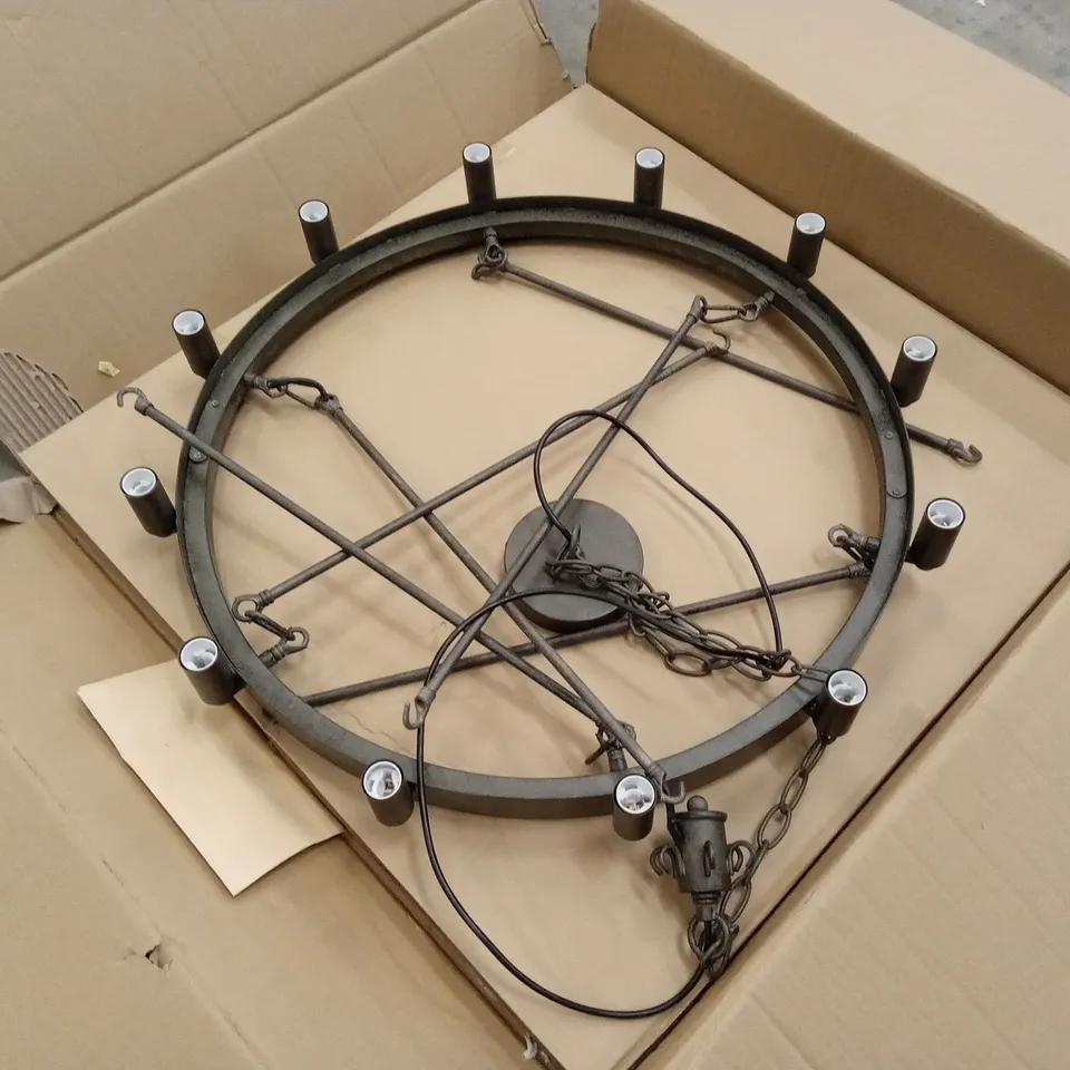 BOXED DESIGNER 12-LIGHT CHANDELIER 
