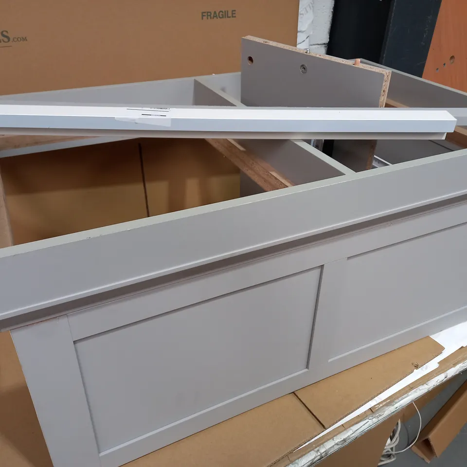 HANNA STORAGE COFFEE TABLE - GREY/OAK EFFECT