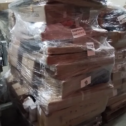 PALLET OF ASSORTED HOUSEHOLD GOODS AND PRODUCTS TO INCLUDE;DOG BOWL,POWER TOOL BATTERY,RETRACTABLE SAFETY GATE 