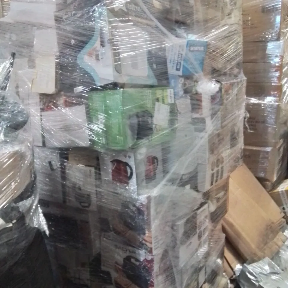 PALLET OF ELECTRICAL ITEMS SUCH AS;KETTLE,UV STERILISER,STONE EFFECT FIRE PIT