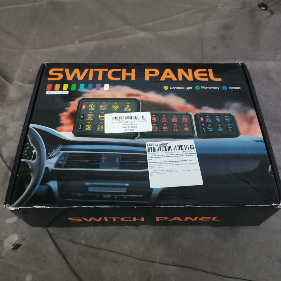 SWITCH PANEL – 12-BUTTON LED VEHICLE CONTROL PANEL (BOXED)