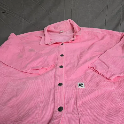 LUCY AND YAK CORDED BUTTONED OVERSHIRT SIZE L