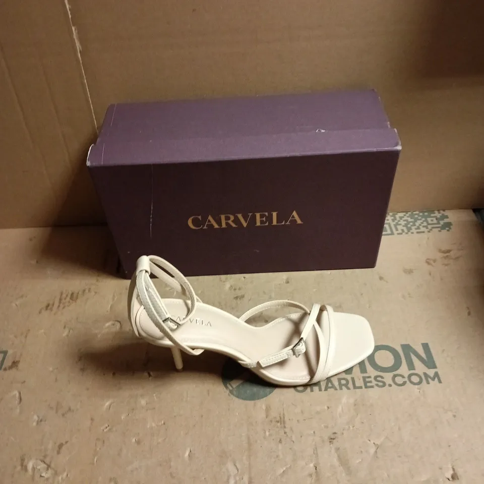 CARVELA WHITE STRAPPY SANDALS – BOXED - EUR SIZE 39