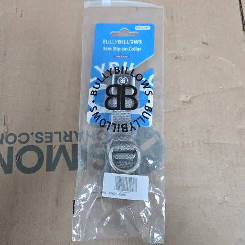 BULLYBILLOWS 3CM SLIP ON COLLAR IN GREY (XXXS)