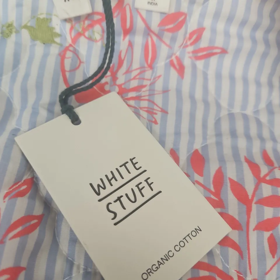 WHITE STUFF WOMEN'S FLORAL PRINT QUILTED VEST – ORGANIC COTTON, UK M