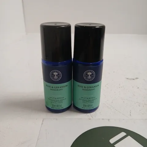 NEAL'S YARD REMEDIES ROSE & GERANIUM DEODORANT – 50 ML (SET OF 2)