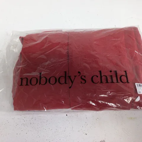 NOBODY'S CHILD RED RELAXED TROUSERS – PETITE, UK 12