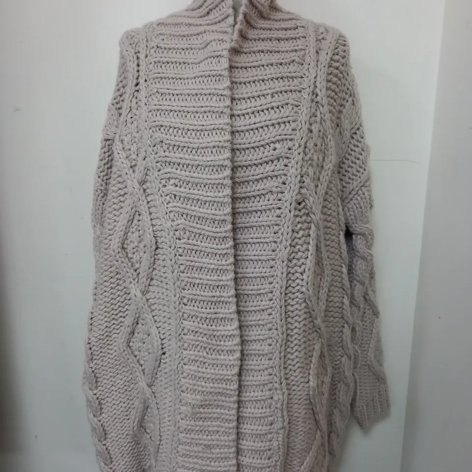 ZARA KNITTED COAT SIZE S 