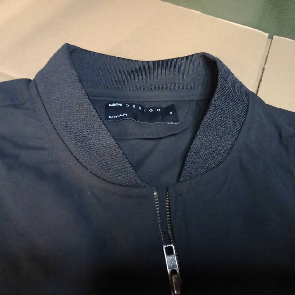 ASOS BLACK LIGHT WEIGHT BOMBER JACKET - XL