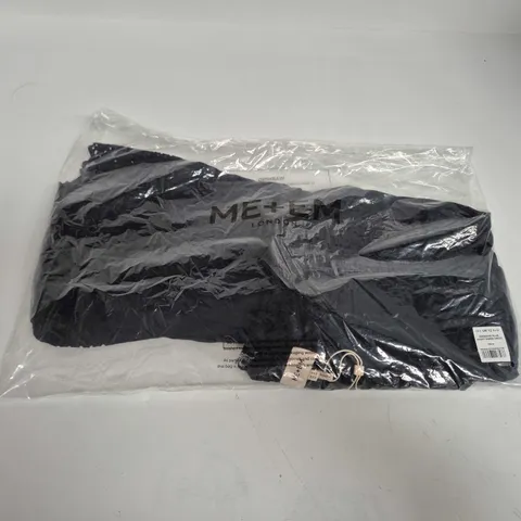 BAGGED ME+EM BRODERIE SLUB SHORT SWING DRESS IN NAVY - UK 12
