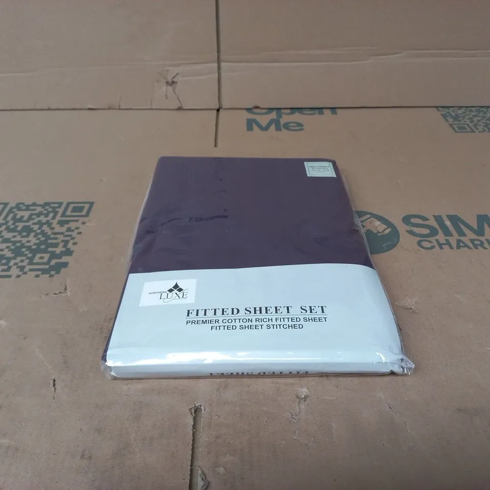 NOTHERN LUXE FITTED SHEET SET PREMIER COTTON 4FT FITTED SHEET SMALL DOUBLE