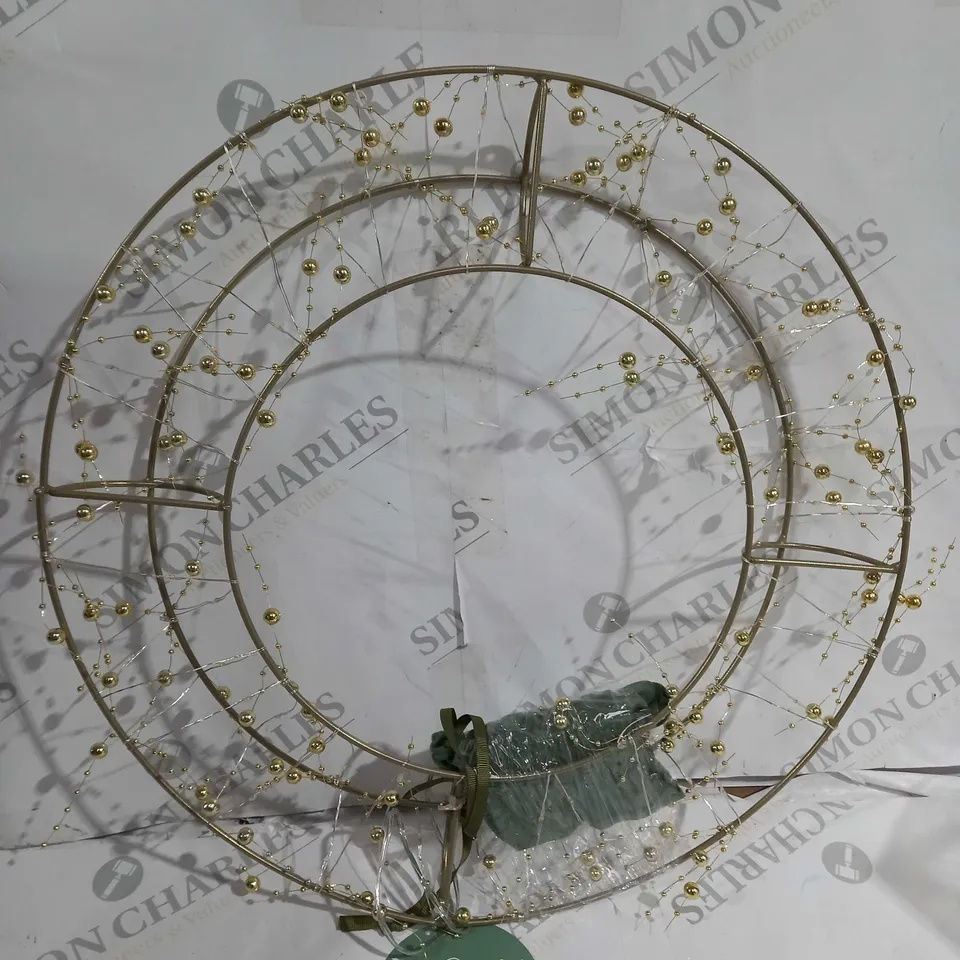 SARA DAVIES PRE-LIT GOLDEN WREATH