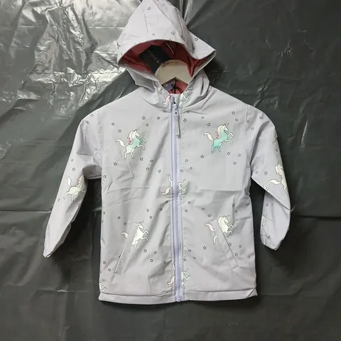 5 BAGGED HOLLY & BEAU UNICORN COLOUR CHANGING RAINCOATS IN LILAC - AGE 3-4