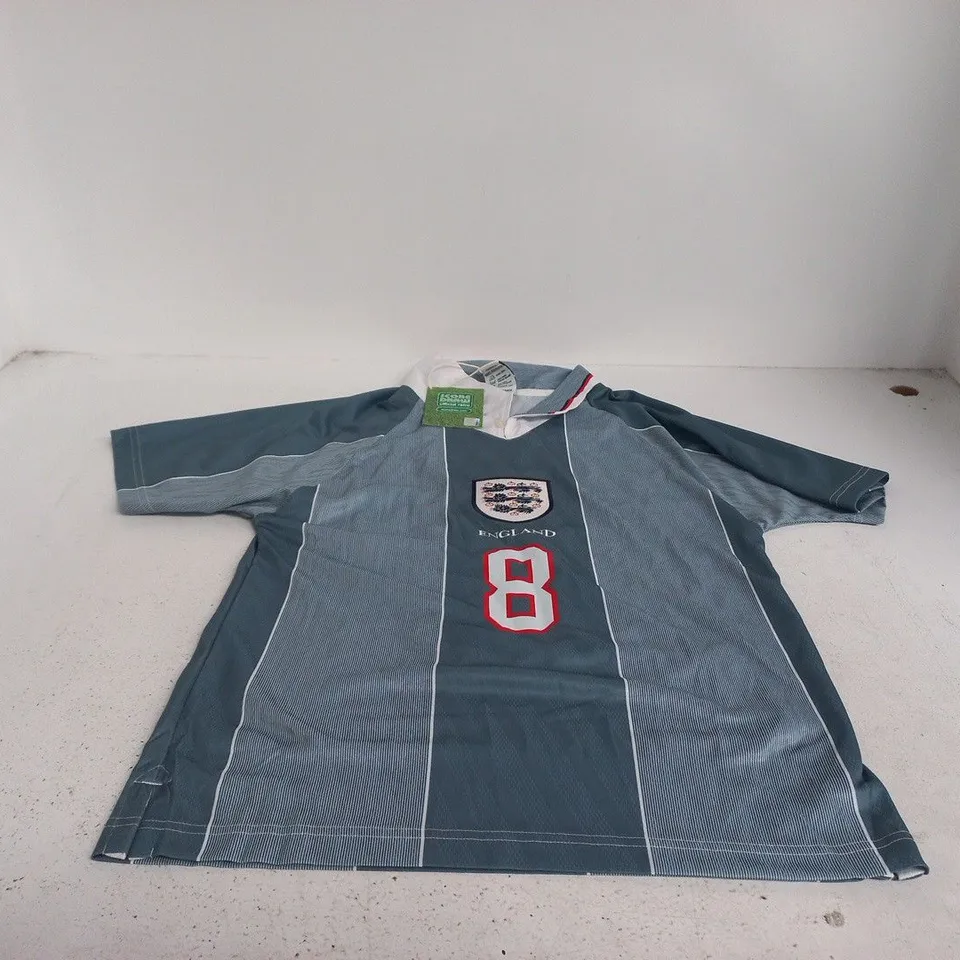 RETRO ENGLAND FOOTBALL JERSEY "GASCOIGNE 8" SMALL