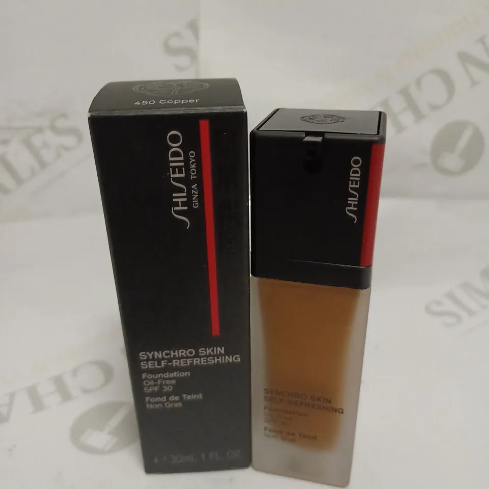 SHISEIDO SYNCHRO SKIN SELF REFRESHING FOUNDATION - 450 COPPER 30ML