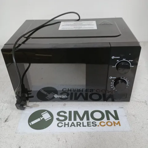 SWAN 20L 700W MANUAL MICROWAVE - BLACK - COLLECTION ONLY