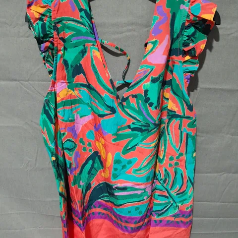 ROMAN TROPICAL PRINT VEST SIZE 18