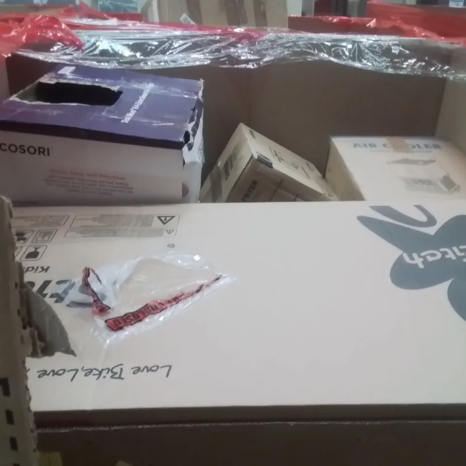 PALLET OF ASSORTED HOUSEHOLD GOODS AND PRODUCTS TO INCLUDE;AIR COOLER,AIR FRYER,DEEP FRYER