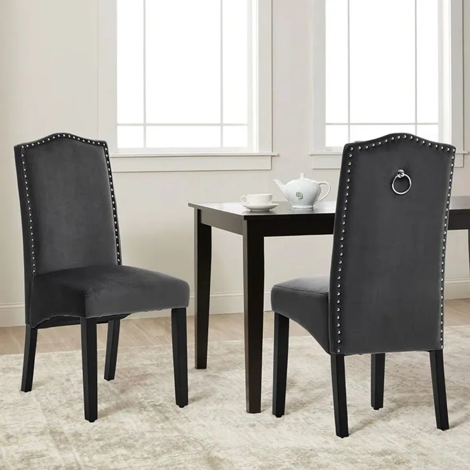 BOXED EATONVILLE GREY UPHOLSTERED DINING CHAIR