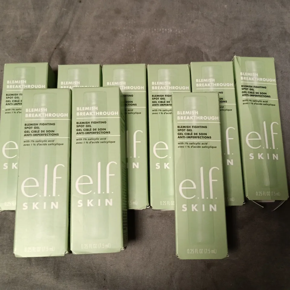 LOT OF 9 E.L.F. BLEMISH BREAK THROUGH 7.5ML SPOT FIGHTING GELS